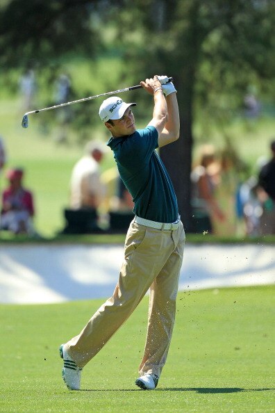 AUGUSTA, GA - APRIL 07:  Martin Kaymer of Germany hits a shot during the first round of the 2011 Masters Tournament at Augusta National Golf Club on April 7, 2011 in Augusta, Georgia.  (Photo by David Cannon/Getty Images)