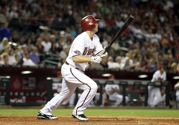 PHOENIX, AZ - JUNE 03: Stephen Drew #6 of the Arizona Diamondbacks hits a three RBI triple against the Washington Nationals during the fifth inning of the Major League Baseball game at Chase Field on June 3, 2011 in Phoenix, Arizona. (Photo by Christia PHOENIX, AZ - JUNE 03: Stephen Drew #6 of the Arizona Diamondbacks hits a three RBI triple against the Washington Nationals during the fifth inning of the Major League Baseball game at Chase Field on June 3, 2011 in Phoenix, Arizona. (Photo by Christia