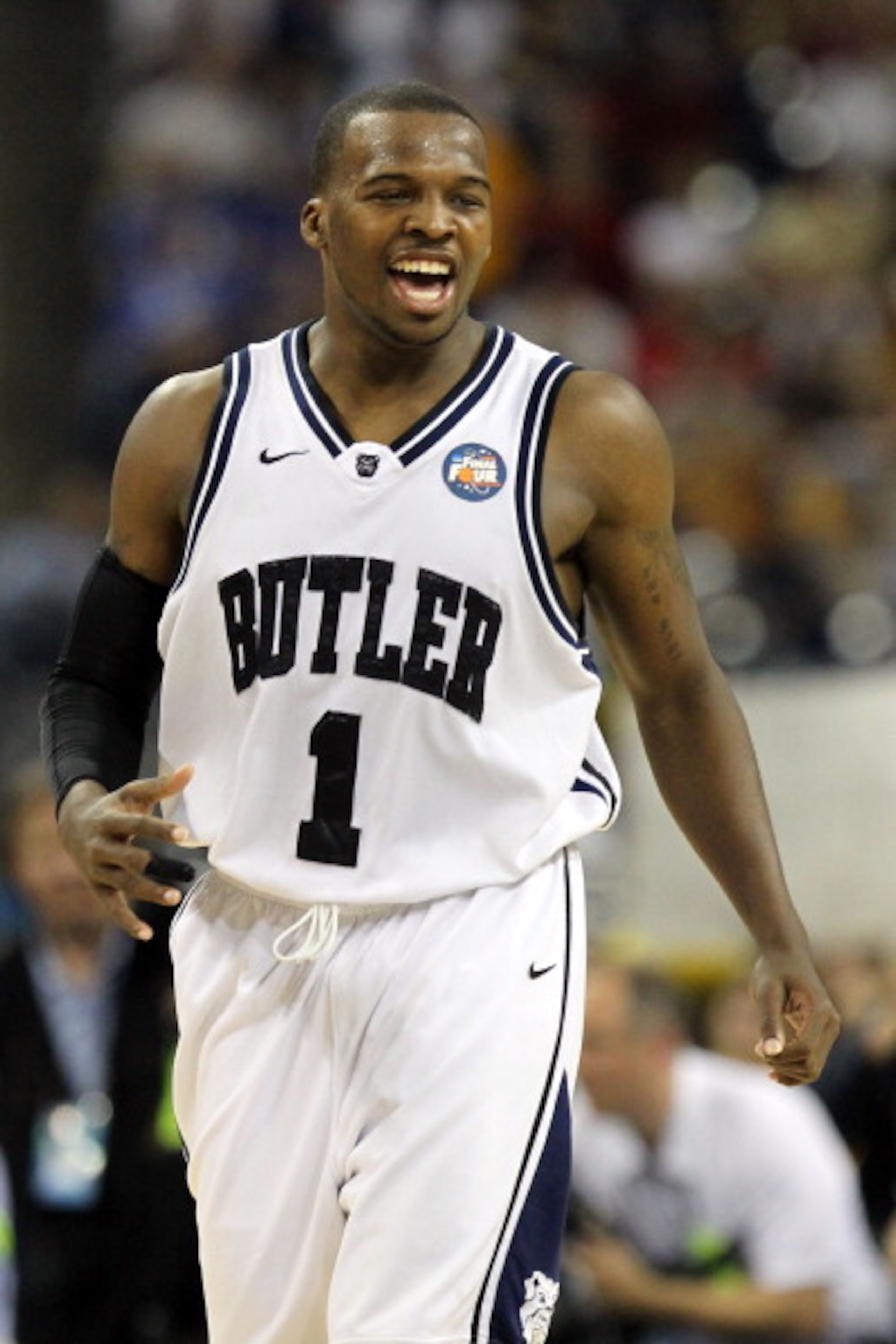 HOUSTON, TX - APRIL 02: Shelvin Mack #1 of the Butler Bulldogs reacts against the Virginia Commonwealth Rams during the National Semifinal game of the 2011 NCAA Division I Men's Basketball Championship at Reliant Stadium on April 2, 2011 in Houston, Texa HOUSTON, TX - APRIL 02: Shelvin Mack #1 of the Butler Bulldogs reacts against the Virginia Commonwealth Rams during the National Semifinal game of the 2011 NCAA Division I Men's Basketball Championship at Reliant Stadium on April 2, 2011 in Houston, Texa