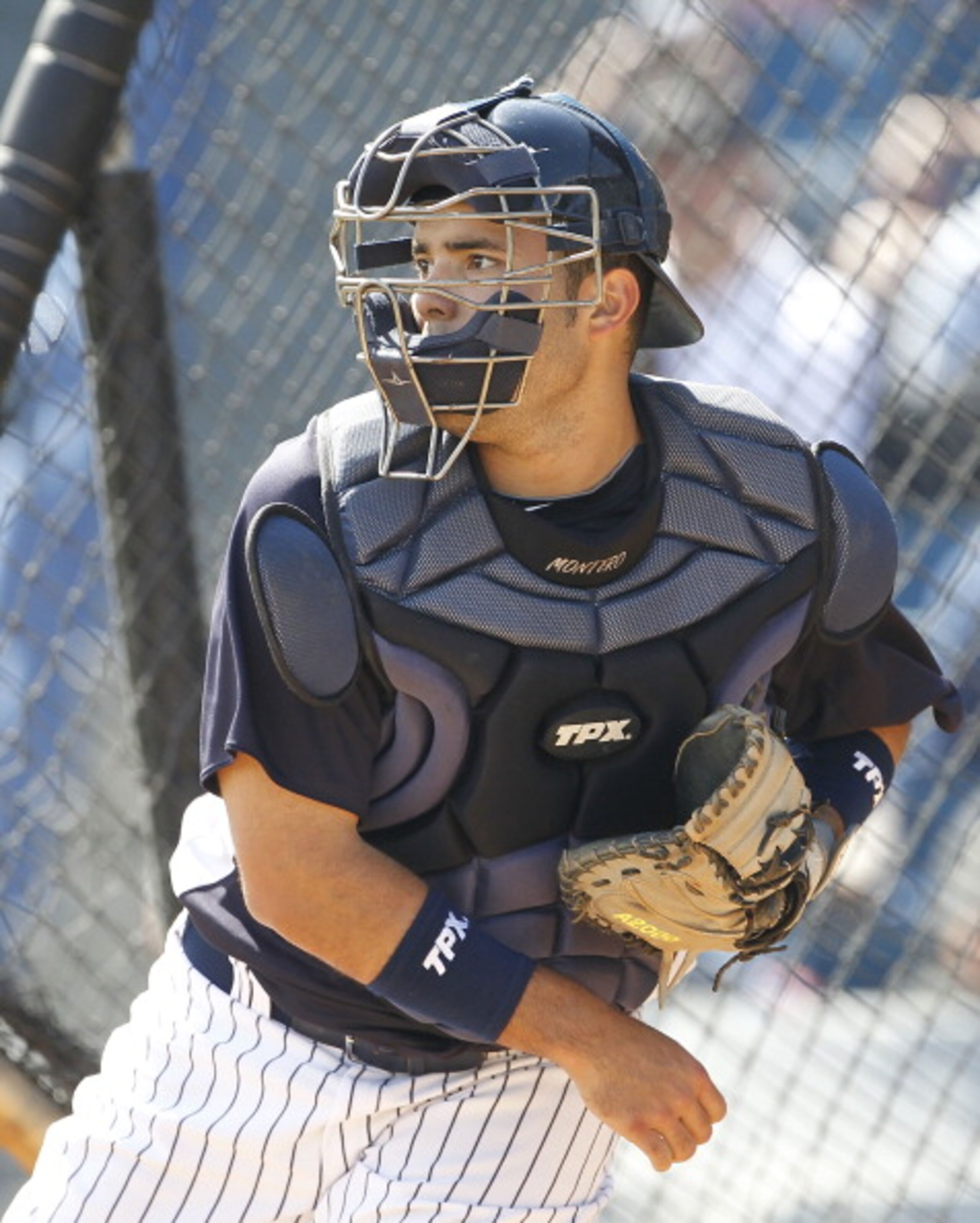 TAMPA, FL - FEBRUARY 21:  Jesus Montero #83 of the New York Yankees works out during the second day of full teams workouts at Spring Training on February 21, 2011 at the George M. Steinbrenner Field in Tampa, Florida.  (Photo by Leon Halip/Getty Images)