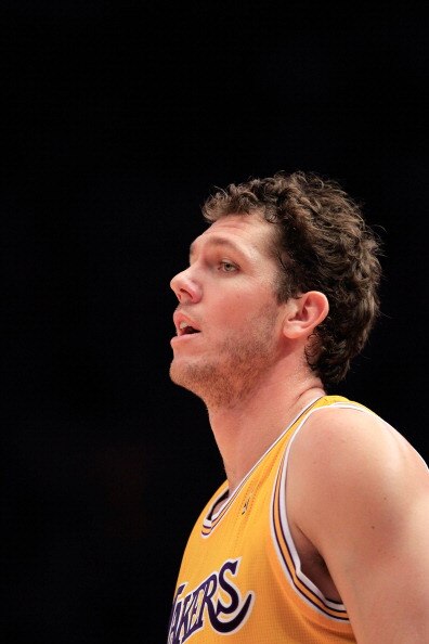 NEW YORK, NY - FEBRUARY 11: Luke Walton #4 of the Los Angeles Lakers on the court against the New York Knicks at Madison Square Garden on February 11, 2011 in New York City. NOTE TO USER: User expressly acknowledges and agrees that, by downloading and/or