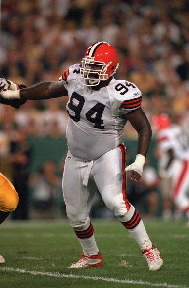 GREEN BAY, WI- AUGUST 26:  Gerrard Warren #94 of the  Cleveland Browns moves on the field during the game against the Green Bay Packers at Lambeau Field on August 26,2002 in Green Bay, Wisconsin. The Packer won 27-20. ( Photo by: Jonathan Daniel/Getty Ima
