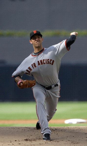 SAN DIEGO, CA - APRIL 5:  Starting Pitcher Madison Bumgarner #40 of the San Francisco Giants throws against the San Diego Padres during their MLB Game at Petco Park on April 5, 2011 in San Diego, California. (Photo by Donald Miralle/Getty Images)