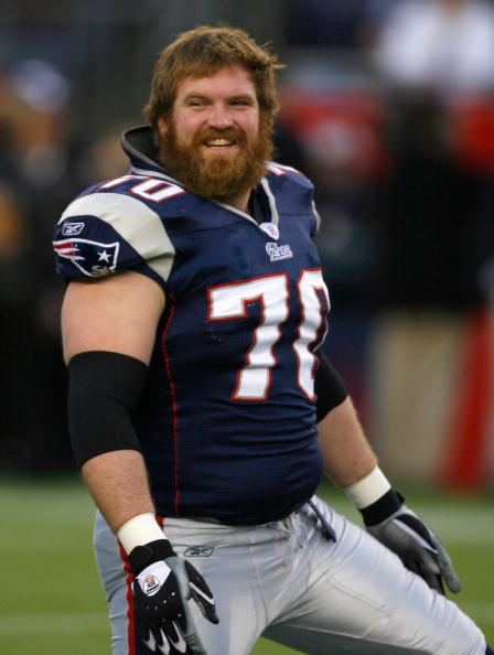 FOXBOROUGH, MA - DECEMBER 23: Logan Mankins #70 of the New England Patriots completes a drill before a game against the Miami Dolphins at Gillette Stadium on December 23, 2007 in Foxborough, Massachusetts. Patriots won 28-7. (Photo by Jim Rogash/Getty Ima