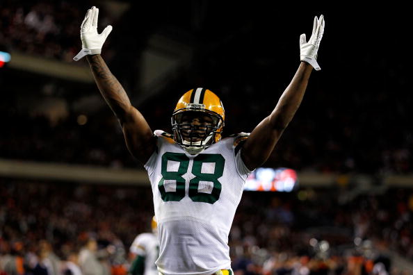 CHICAGO - SEPTEMBER 27:  Jermichael Finley #88 of the Green Bay Packers reacts in the second half against the Chicago Bears at Soldier Field on September 27, 2010 in Chicago, Illinois. The Bears won 20-17. (Photo by Jonathan Daniel/Getty Images)