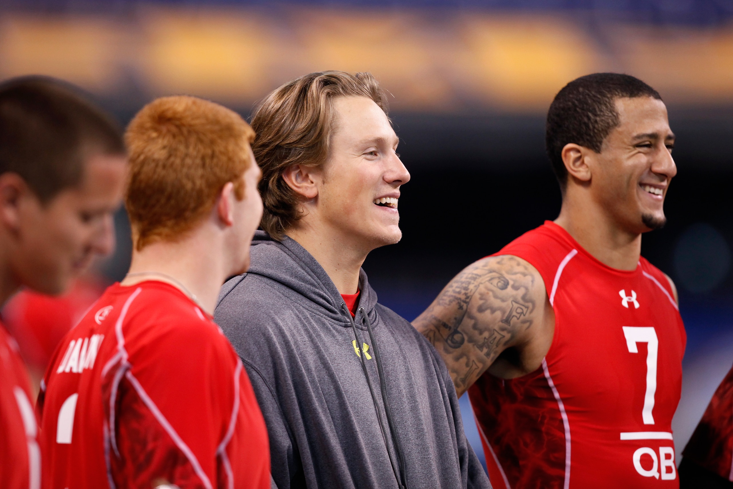 INDIANAPOLIS, IN - FEBRUARY 27: Blaine Gabbert looks on during the 2011 NFL Scouting Combine at Lucas Oil Stadium on February 27, 2011 in Indianapolis, Indiana. (Photo by Joe Robbins/Getty Images) INDIANAPOLIS, IN - FEBRUARY 27: Blaine Gabbert looks on during the 2011 NFL Scouting Combine at Lucas Oil Stadium on February 27, 2011 in Indianapolis, Indiana. (Photo by Joe Robbins/Getty Images)