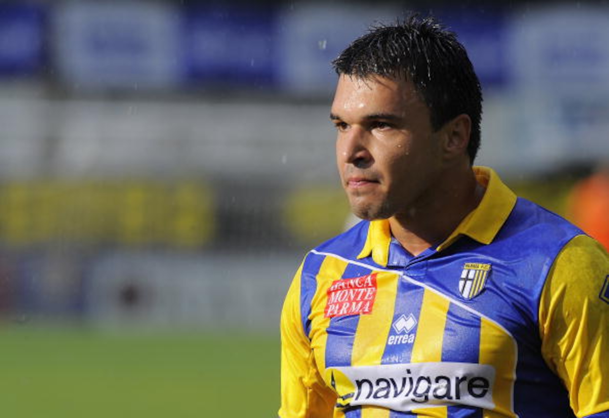 TRENTO, ITALY - JULY 30: Valeri Bjinov of Parma reacts during the preseason friendly match between Parma and Al Sadd on July 30, 2010 in Levico Terme Near Trento, Italy. (Photo by Dino Panato/Getty Images)
