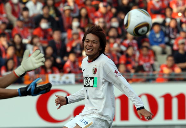 SAITAMA, JAPAN - MARCH 20:   Shinzo Koroki of Kashima Antlers in action during the J.League match between Omiya Ardija and Kashima Antlers at Nack 5 Stadium on March 20, 2010 in Saitama, Japan.  (Photo by Koichi Kamoshida/Getty Images)