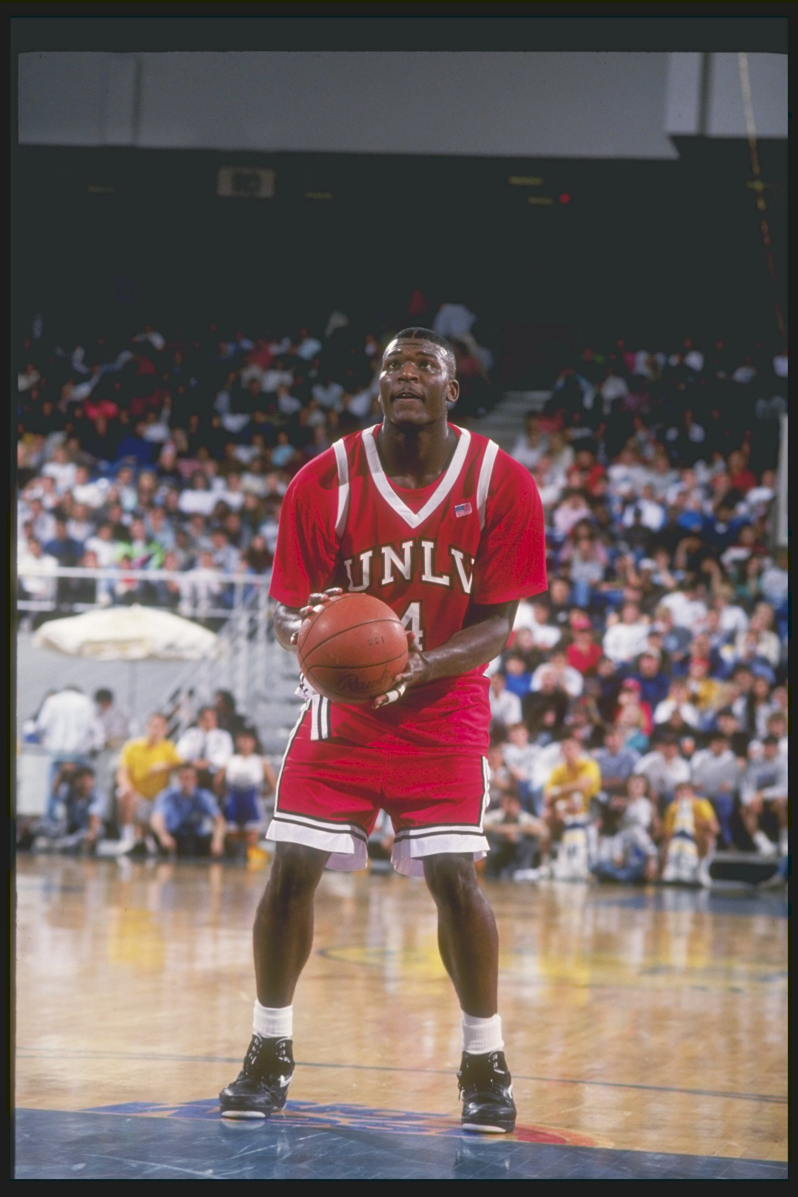 17 Jan 1991: Forward Larry Johnson of the UNLV Rebels in action during a game against the University of California at Irvine Anteaters.