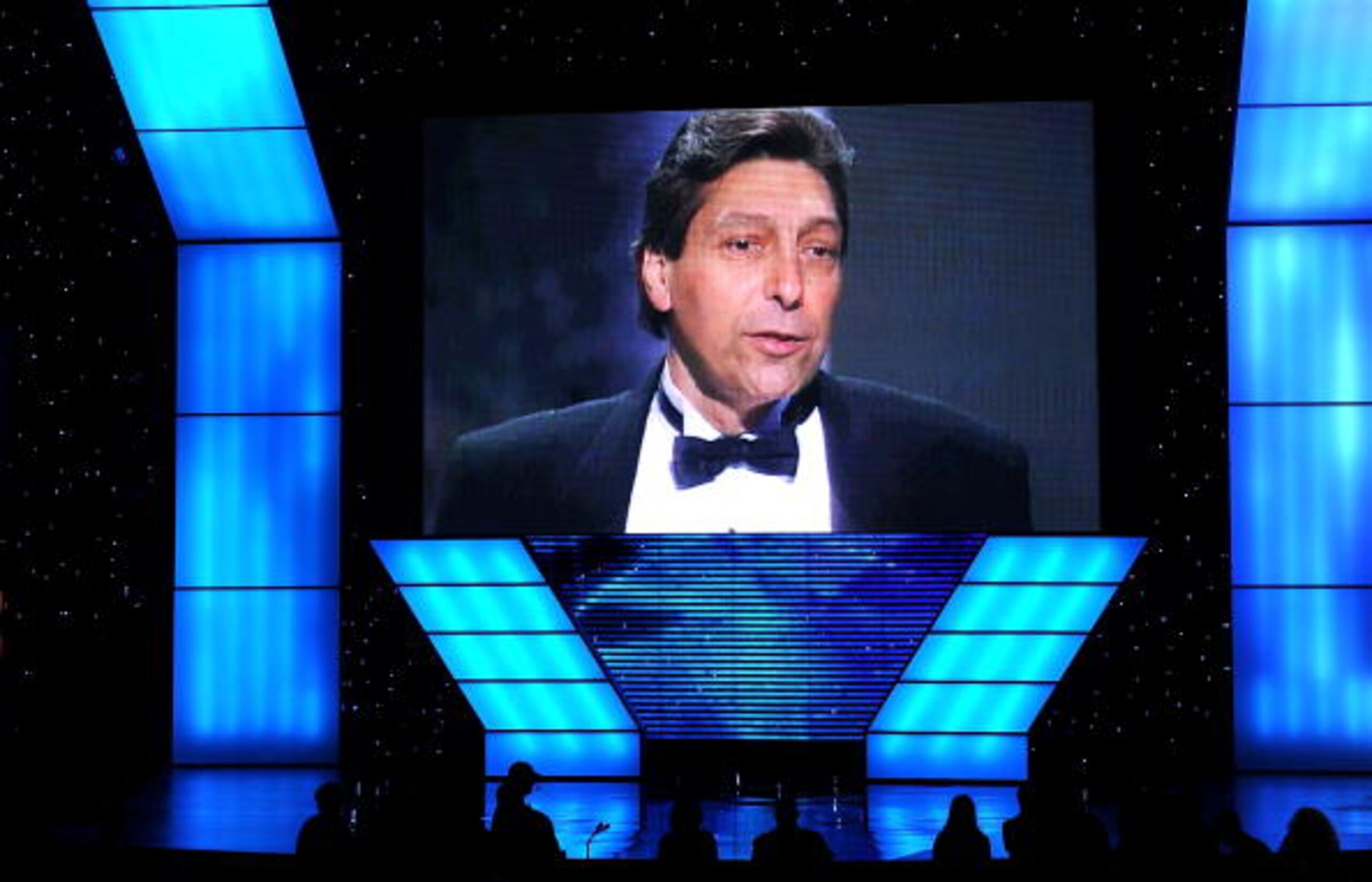 LOS ANGELES, CA - JULY 14:  A view of Jimmy Valvano on screen during the 2010 ESPY Awards at Nokia Theatre L.A. Live on July 14, 2010 in Los Angeles, California.  (Photo by Kevin Winter/Getty Images)