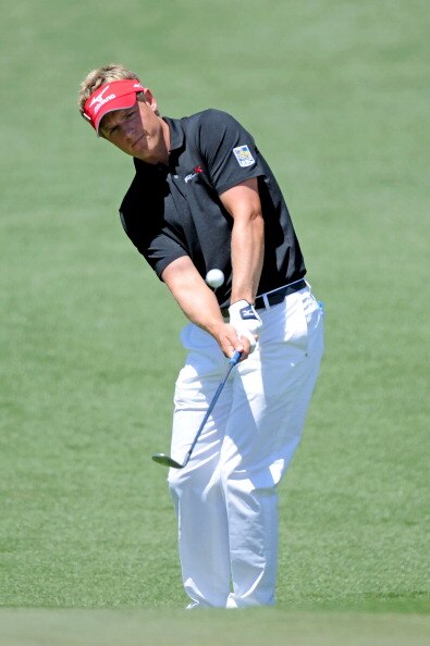 AUGUSTA, GA - APRIL 07:  Luke Donald of England  hits a pitch shot on the second hole during the first round of the 2011 Masters Tournament at Augusta National Golf Club on April 7, 2011 in Augusta, Georgia.  (Photo by Harry How/Getty Images)