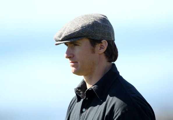 PEBBLE BEACH, CA - FEBRUARY 12:  NFL player Drew Brees walks down the fairway on the 9th hole during the third round of the AT&T Pebble Beach National Pro-Am at the Pebble Beach Golf Links on February 12, 2011 in Pebble Beach, California.  (Photo by Ezra