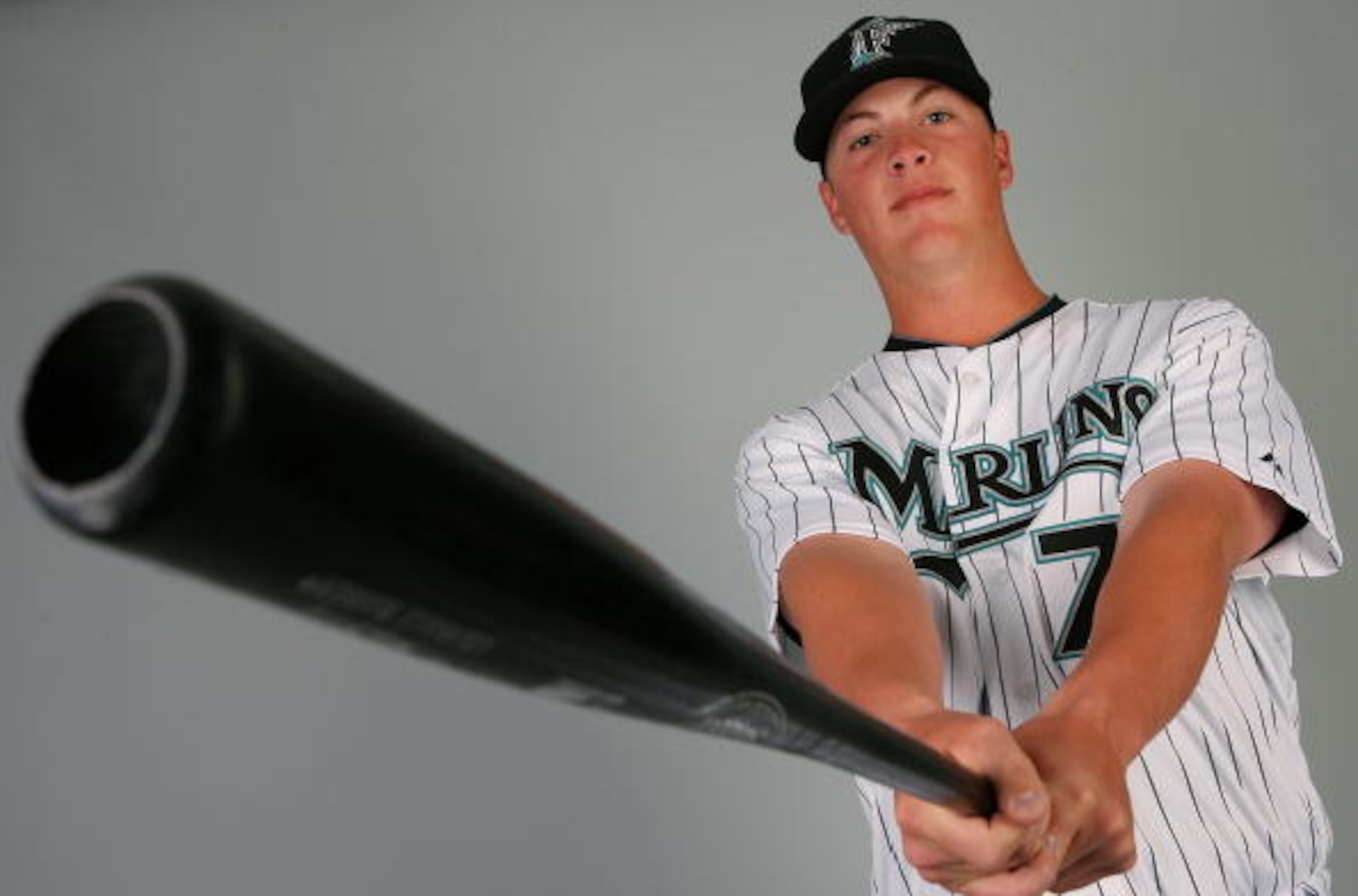 JUPITER, FL - MARCH 02:  Infielder Matt Dominguez #78 of the Florida Marlins poses during photo day at Roger Dean Stadium on March 2, 2010 in Jupiter, Florida.  (Photo by Doug Benc/Getty Images)
