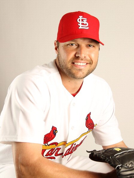 JUPITER, FL - FEBRUARY 24:  Jake Westbrook #35 of the St. Louis Cardinals poses for a portrait during Photo Day at Roger Dean Stadium on February 24, 2011 in Jupiter, Florida.  (Photo by Mike Ehrmann/Getty Images)