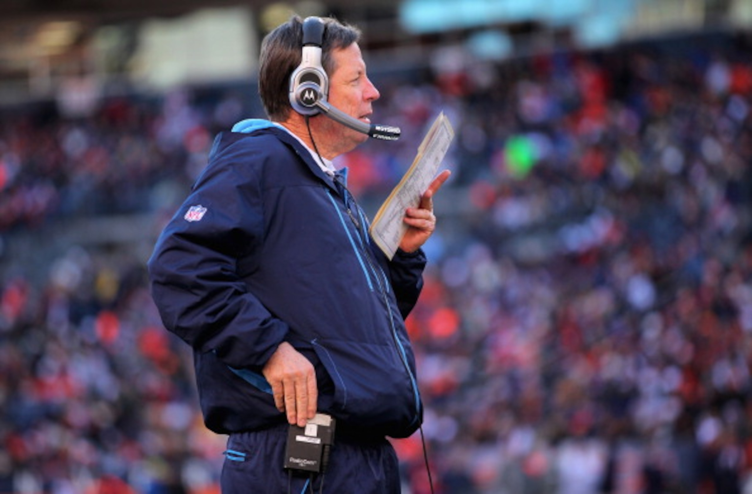 DENVER - JANUARY 02:  Head coach Norv Turner of the San Diego Chargers leads his team against the Denver Broncos at INVESCO Field at Mile High on January 2, 2011 in Denver, Colorado. The Chargers defeated the Broncos 33-28.  (Photo by Doug Pensinger/Getty