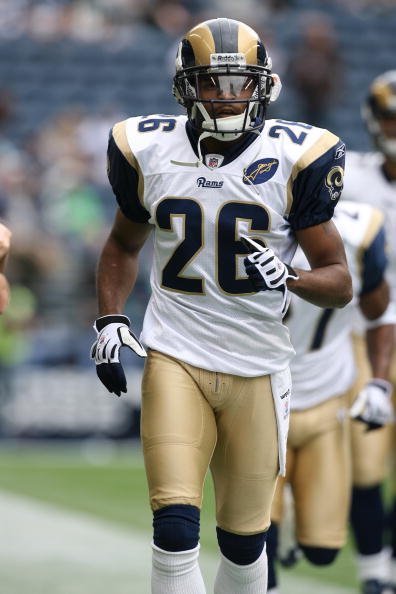 SEATTLE - SEPTEMBER 21:  Tye Hill #26 of the St. Louis Rams warms up before the game against the Seattle Seahawks on September 21, 2008 at Qwest Field in Seattle, Washington. (Photo by Otto Greule Jr/Getty Images)