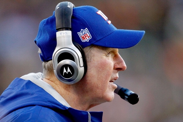 GREEN BAY, WI - DECEMBER 26:  Coach Tom Coughlin of the New York Giants on the sidelines against the Green Bay Packers at Lambeau Field on December 26, 2010 in Green Bay, Wisconsin.  (Photo by Matthew Stockman/Getty Images)