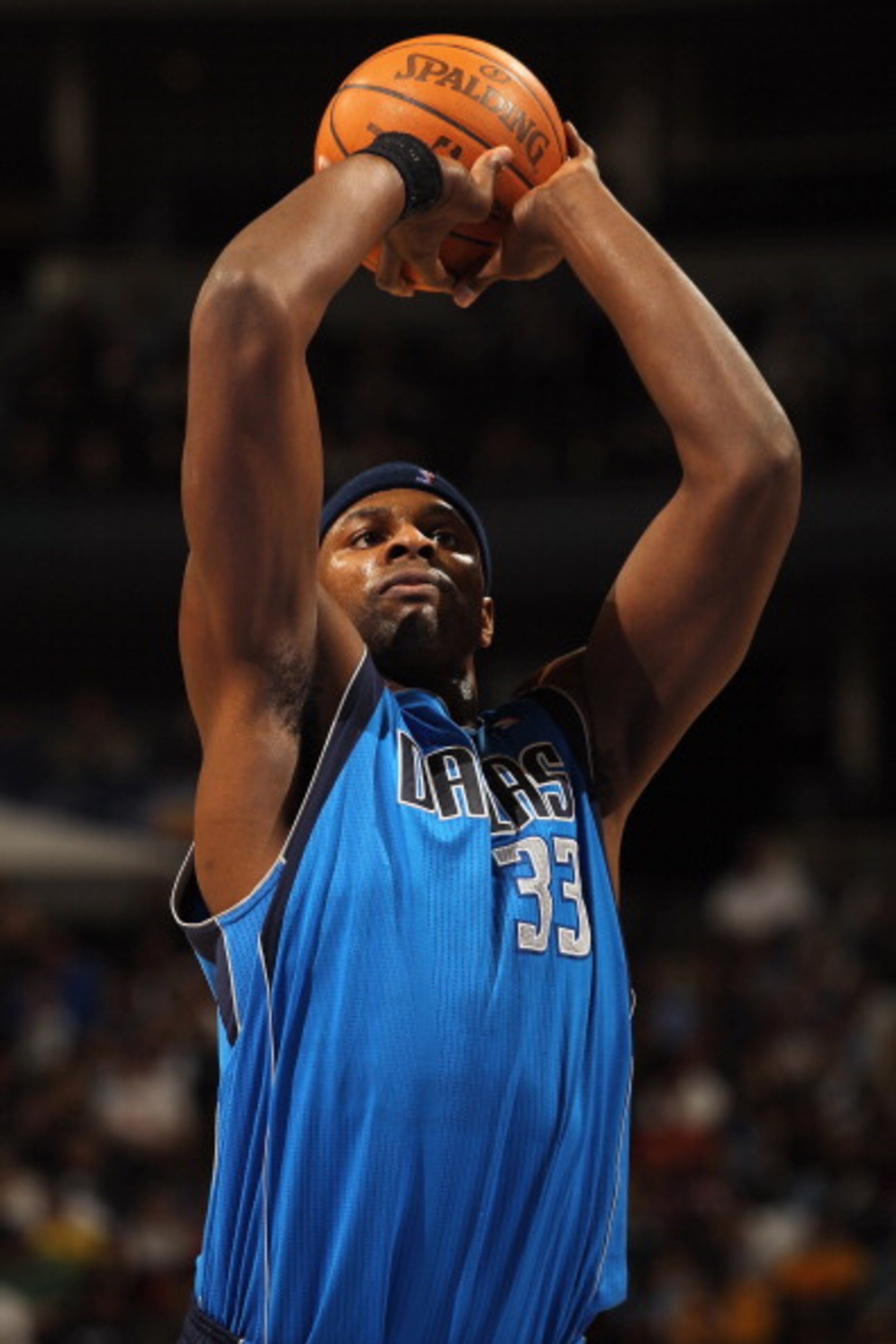 DENVER, CO - FEBRUARY 10: Brendan Haywood #33 of the Dallas Mavericks takes a free throw against the Denver Nuggets during NBA action at the Pepsi Center on February 10, 2011 in Denver, Colorado. The Nuggets defeated the Mavericks 121-120. NOTE TO USER: DENVER, CO - FEBRUARY 10: Brendan Haywood #33 of the Dallas Mavericks takes a free throw against the Denver Nuggets during NBA action at the Pepsi Center on February 10, 2011 in Denver, Colorado. The Nuggets defeated the Mavericks 121-120. NOTE TO USER: