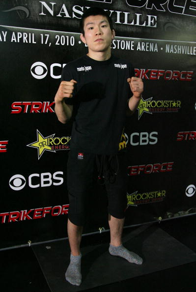 HOLLYWOOD - MARCH 17:  Dream 155-Pound Champion Shinya 'Tobikan Judan' Aoki attends the CBS' Strikeforce MMA Fighters Open Media Workout on March 17, 2010 in Hollywood, California.  (Photo by Valerie Macon/Getty Images)