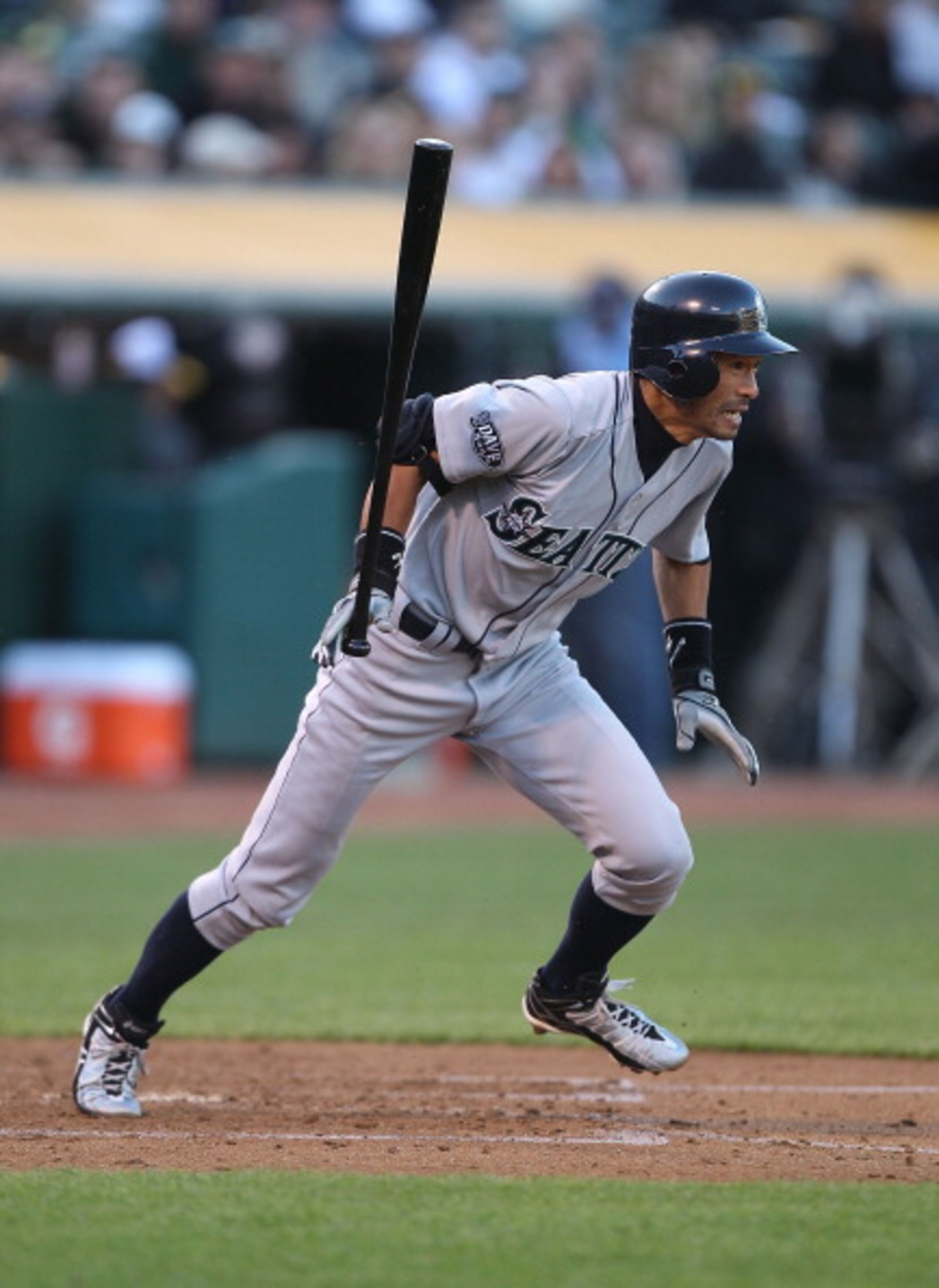OAKLAND, CA - APRIL 02: Ichiro Suzuki #51 of the Seattle Mariners singles in the third inning against the Oakland Athletics during a Major League Baseball game at the Oakland-Alameda County Coliseum on April 2, 2011 in Oakland, California. (Photo by Jed OAKLAND, CA - APRIL 02: Ichiro Suzuki #51 of the Seattle Mariners singles in the third inning against the Oakland Athletics during a Major League Baseball game at the Oakland-Alameda County Coliseum on April 2, 2011 in Oakland, California. (Photo by Jed