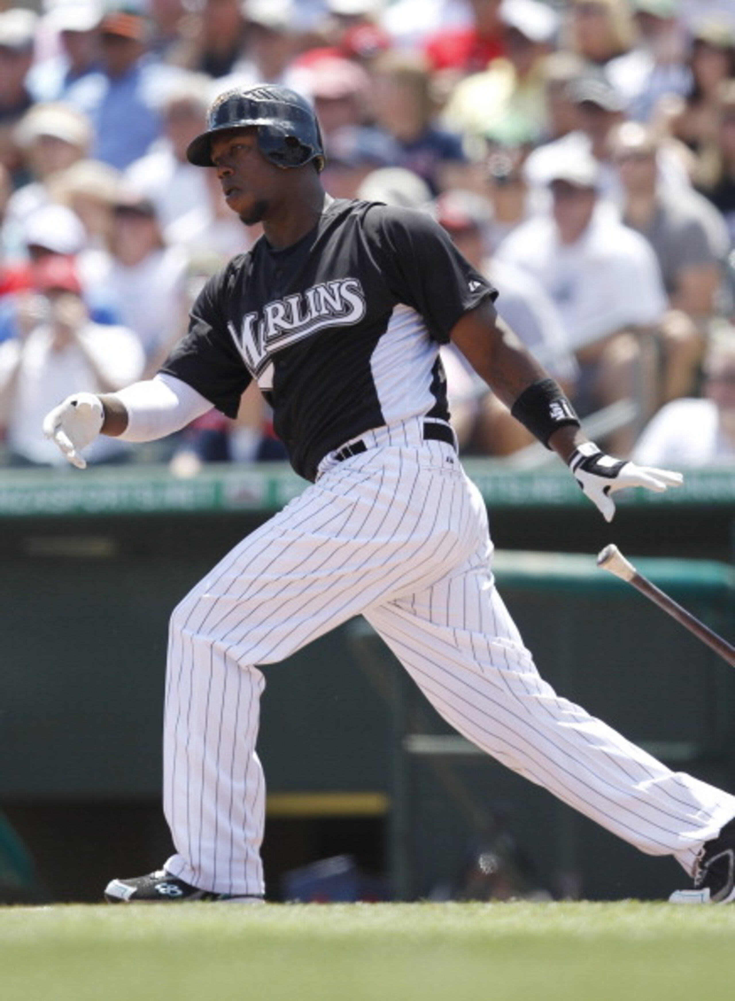 JUPITER, FL - MARCH 24: Hanley Ramirez #2 of the Florida Marlins hits a single against the Boston Red Sox in the first inning at Roger Dean Stadium on March 24, 2011 in Jupiter, Florida. (Photo by Joel Auerbach/Getty Images) JUPITER, FL - MARCH 24: Hanley Ramirez #2 of the Florida Marlins hits a single against the Boston Red Sox in the first inning at Roger Dean Stadium on March 24, 2011 in Jupiter, Florida. (Photo by Joel Auerbach/Getty Images)