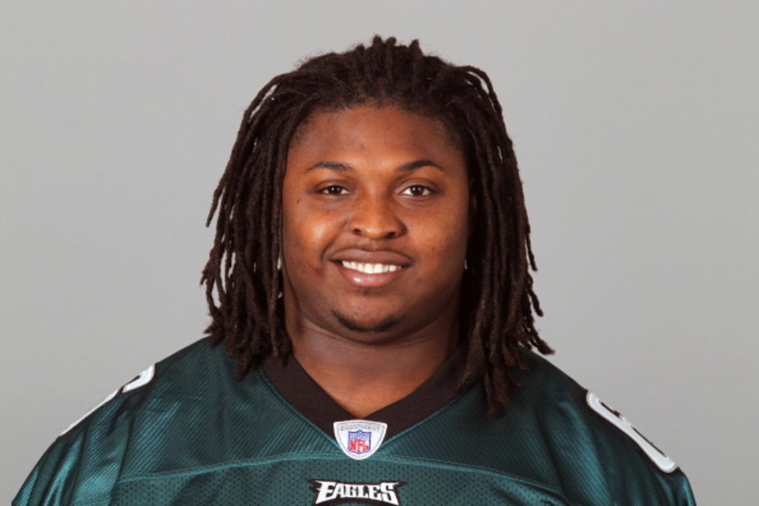 PHILADELPHIA, PA - APRIL 29: In this 2010 photo provided by the NFL, Jeff Owens of the Philadelphia Eagles poses for an NFL headshot on Thursday, April 29, 2010 in Philadelphia, Pennsylvania. (Photo by NFL via Getty Images)