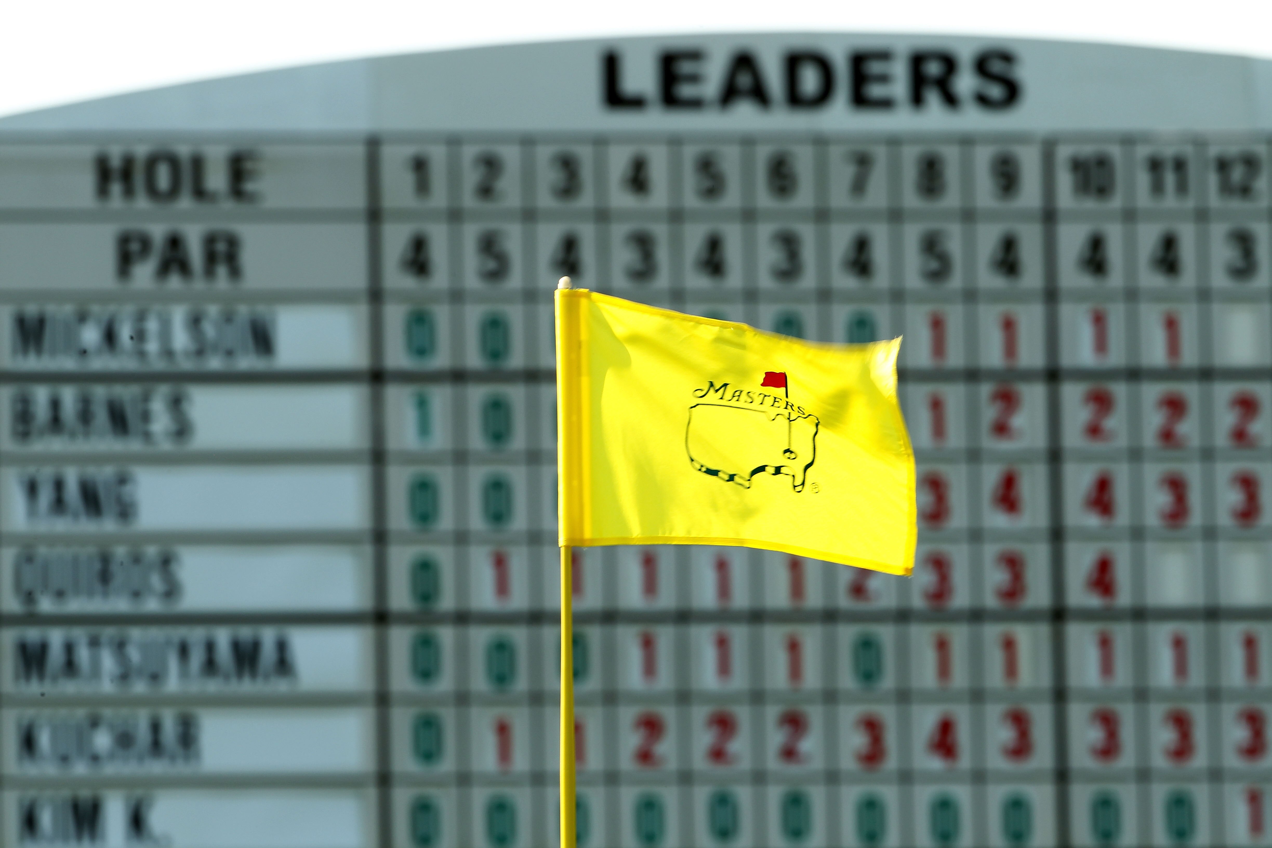 AUGUSTA, GA - APRIL 07:  A Masters flag waves during the first round of the 2011 Masters Tournament at Augusta National Golf Club on April 7, 2011 in Augusta, Georgia.  (Photo by Jamie Squire/Getty Images)