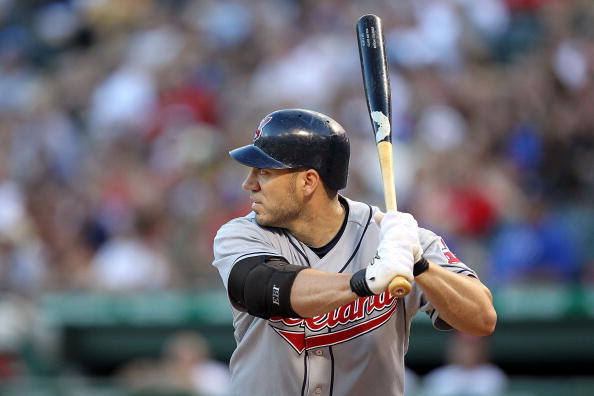ARLINGTON, TX - JULY 05:  Travis Hafner #48 of the Cleveland Indians on July 5, 2010 at Rangers Ballpark in Arlington, Texas.  (Photo by Ronald Martinez/Getty Images)