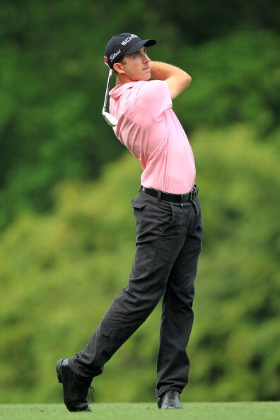 AUGUSTA, GA - APRIL 09:  Geoff Ogilvy of Australia hits a shot from the fairway on the fifth hole during the third round of the 2011 Masters Tournament at Augusta National Golf Club on April 9, 2011 in Augusta, Georgia.  (Photo by David Cannon/Getty Image