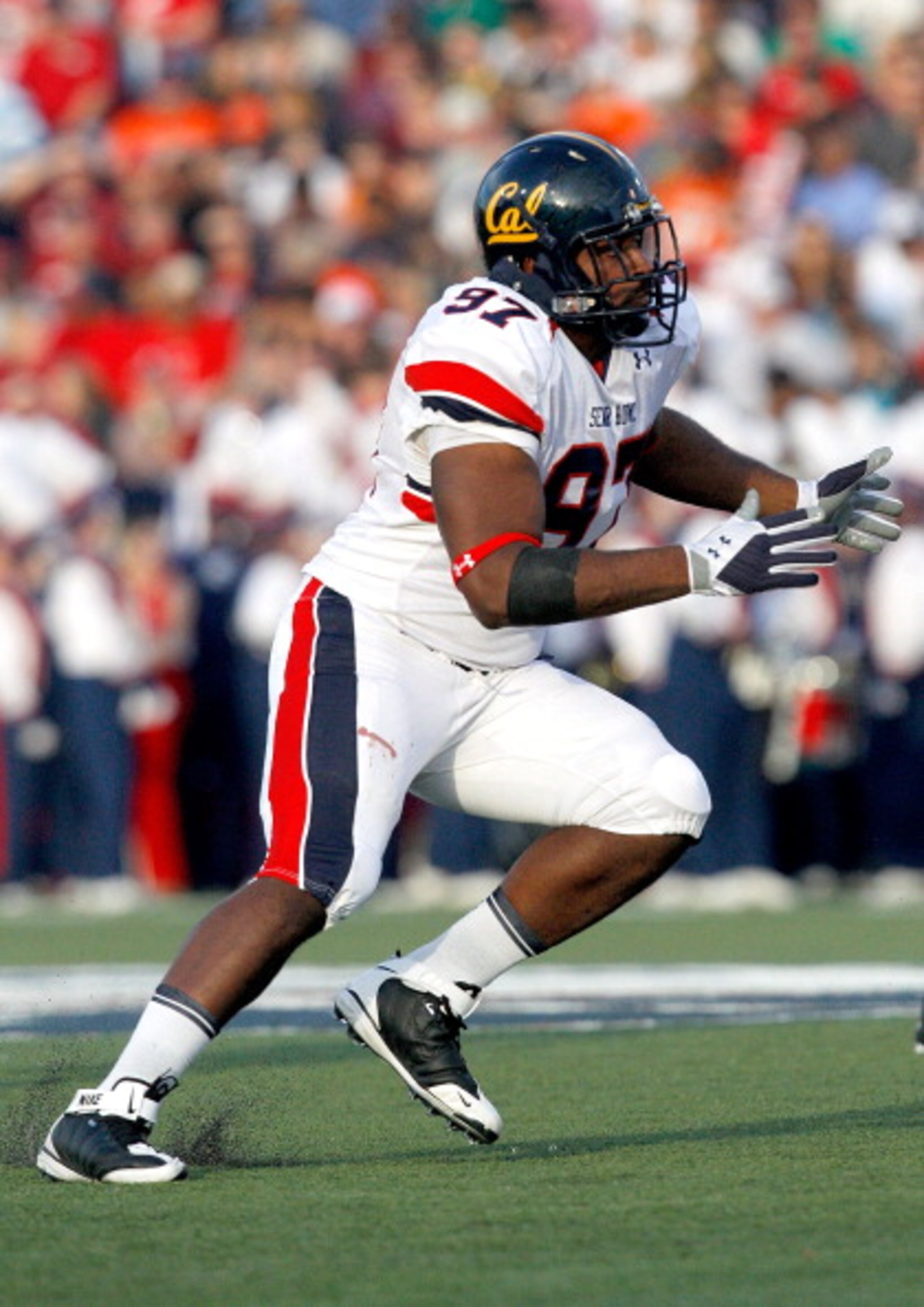 MOBILE, AL - JANUARY 29:Defensive lineman Cameron Jordan #97 of the North Team during  the Under Armour Senior Bowl on January 29, 2011 at Ladd-Pebbles Stadium in Mobile, Alabama. (Photo by Sean Gardner/Getty Images for Under Armour)