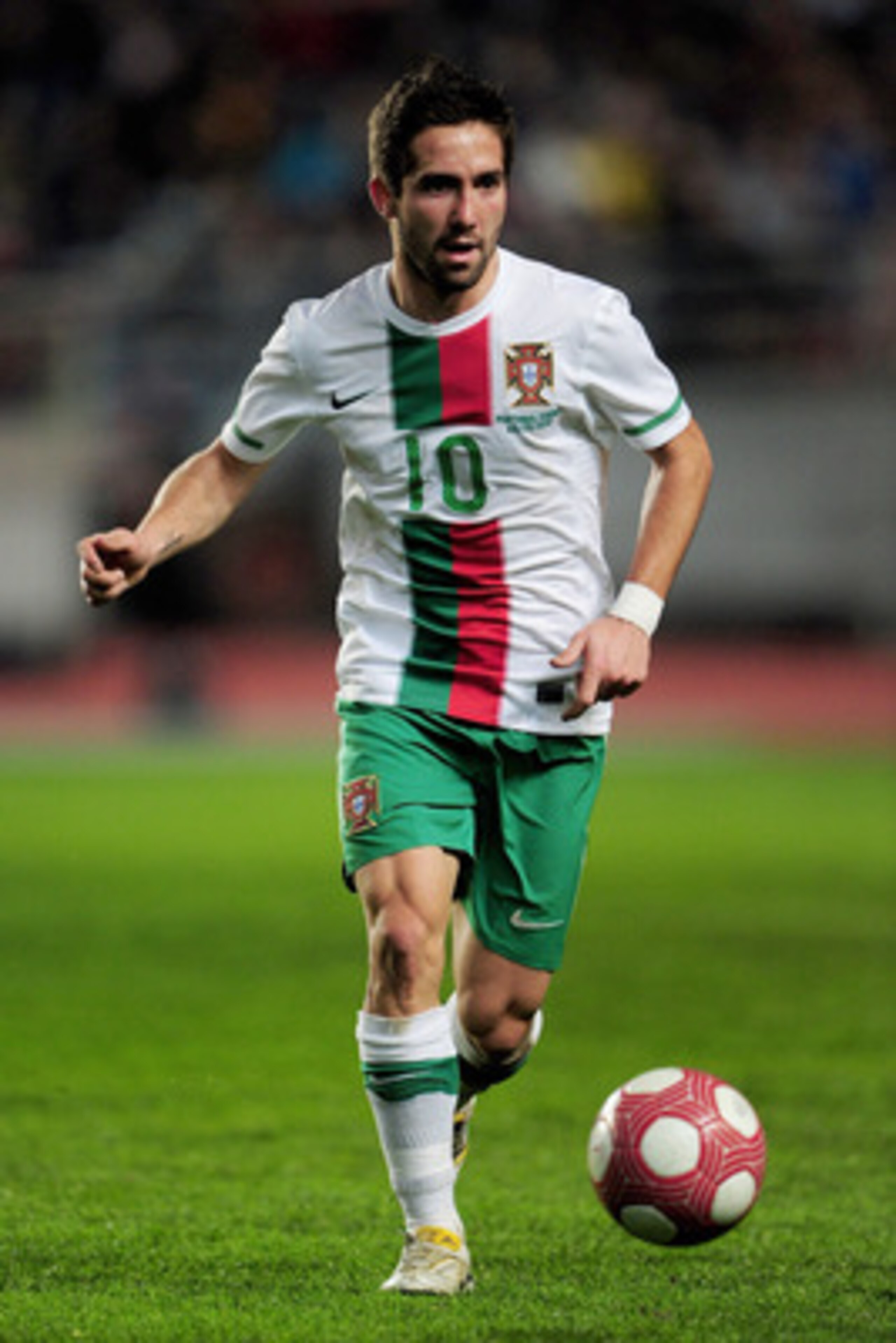 COIMBRA, PORTUGAL - MARCH 03:  Joao Moutinho of Portugal in action during the International Friendly match between Portugal and Republic of China at the City of Coimbra Stadium on March 3, 2010 in Coimbra, Portugal.  (Photo by Mike Hewitt/Getty Images)