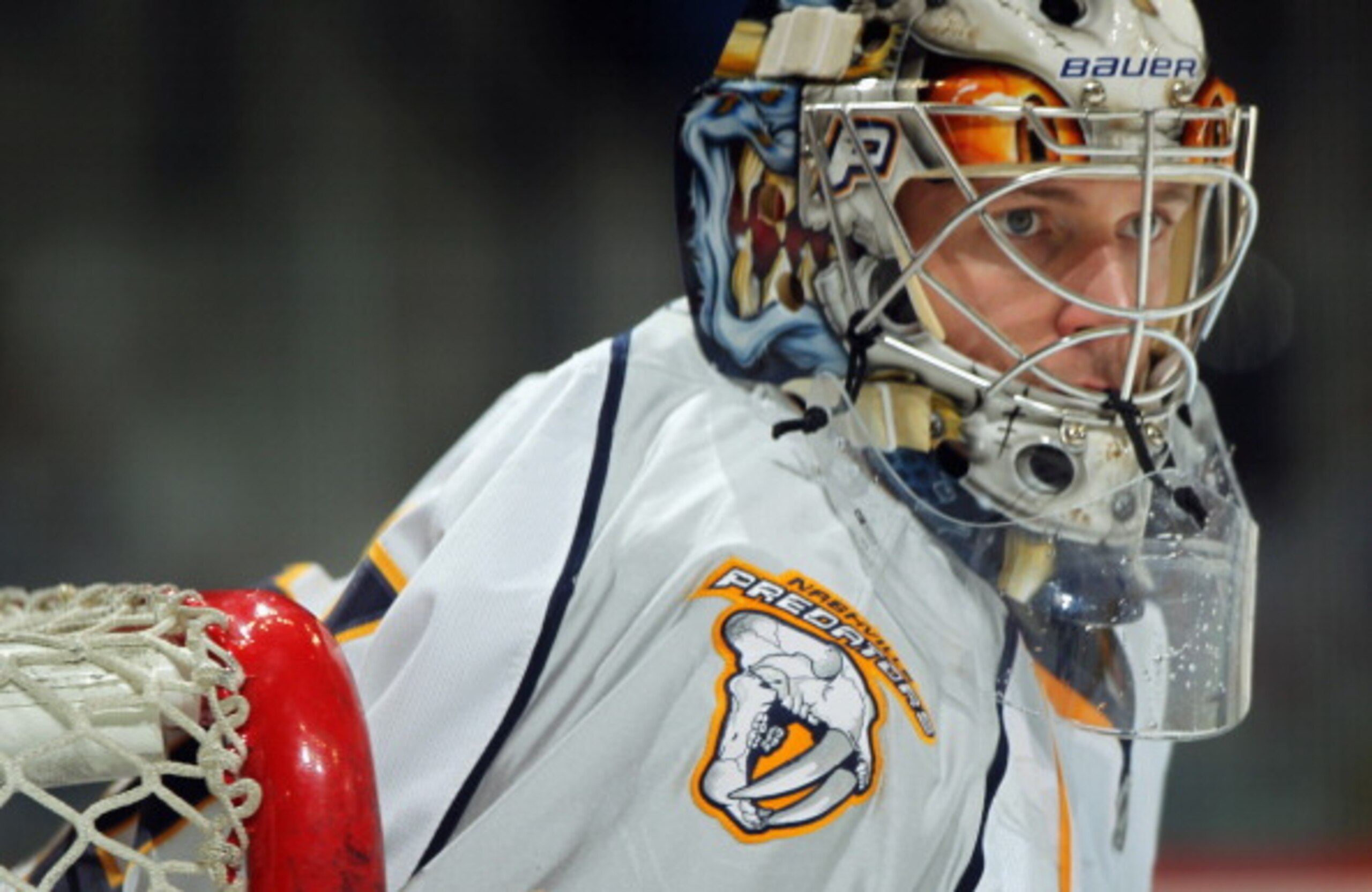 DENVER, CO - MARCH 31: Goalie Pekka Rinne #35 of the Nashville Predators warms up prior to facing the Colorado Avalanche at the Pepsi Center on March 31, 2011 in Denver, Colorado. Rinne had 27 saves as the Nashville Predators defeated the Colorado Avalan DENVER, CO - MARCH 31: Goalie Pekka Rinne #35 of the Nashville Predators warms up prior to facing the Colorado Avalanche at the Pepsi Center on March 31, 2011 in Denver, Colorado. Rinne had 27 saves as the Nashville Predators defeated the Colorado Avalan
