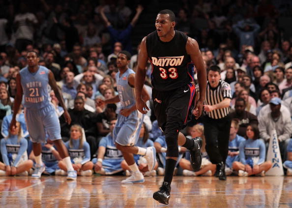 NEW YORK - APRIL 01: Chris Wright #33 of the Dayton Flyers celebrates a basket against the North Carolina Tar Heels during the 2010 NIT Championship Game at Madison Square Garden on April 1, 2010 in New York, New York.  (Photo by Nick Laham/Getty Images)