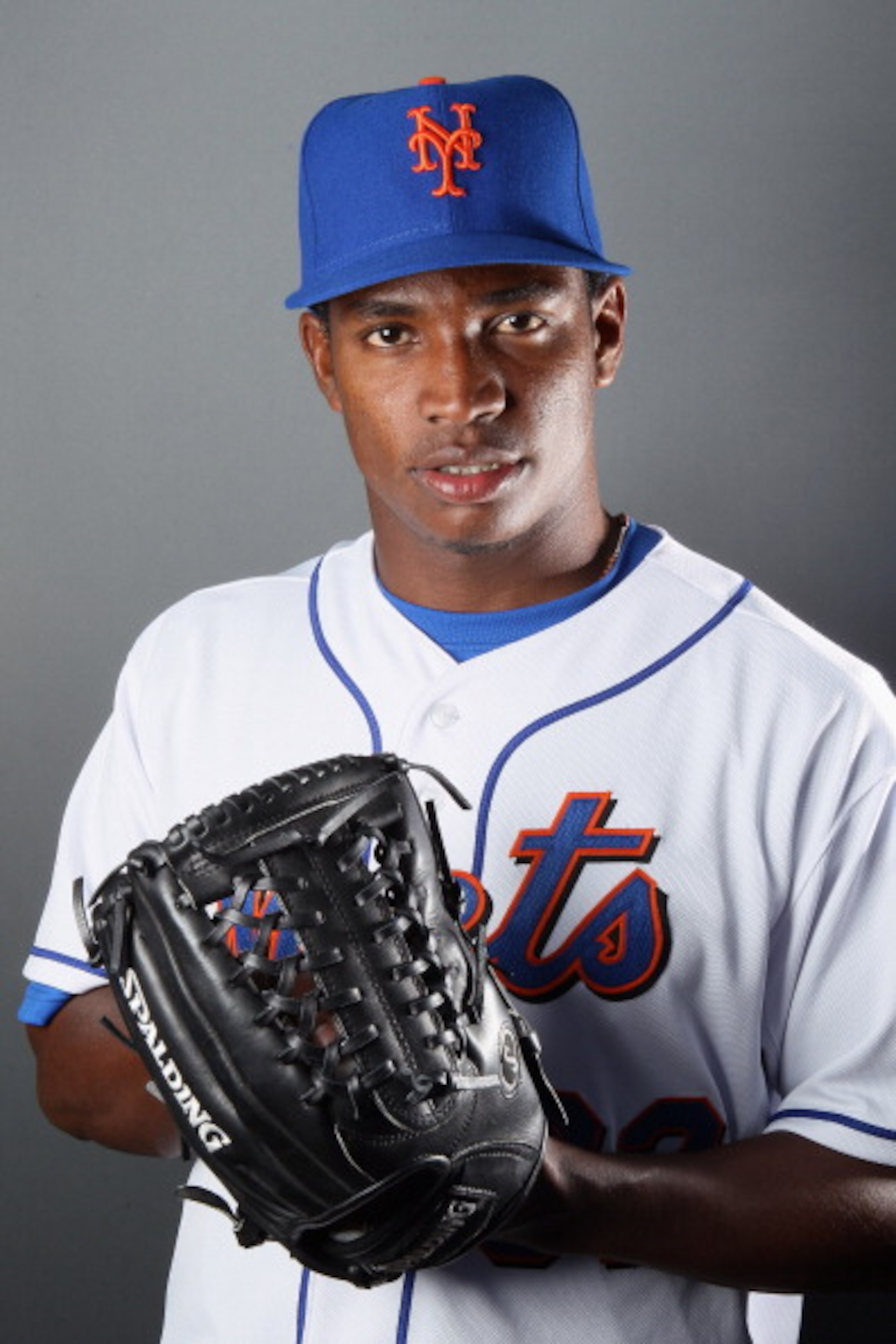 PORT ST. LUCIE, FL - FEBRUARY 24:  Jenrry Mejia #32 of the New York Mets poses for a portrait during the New York Mets Photo Day on February 24, 2011 at Digital Domain Park in Port St. Lucie, Florida.  (Photo by Elsa/Getty Images)
