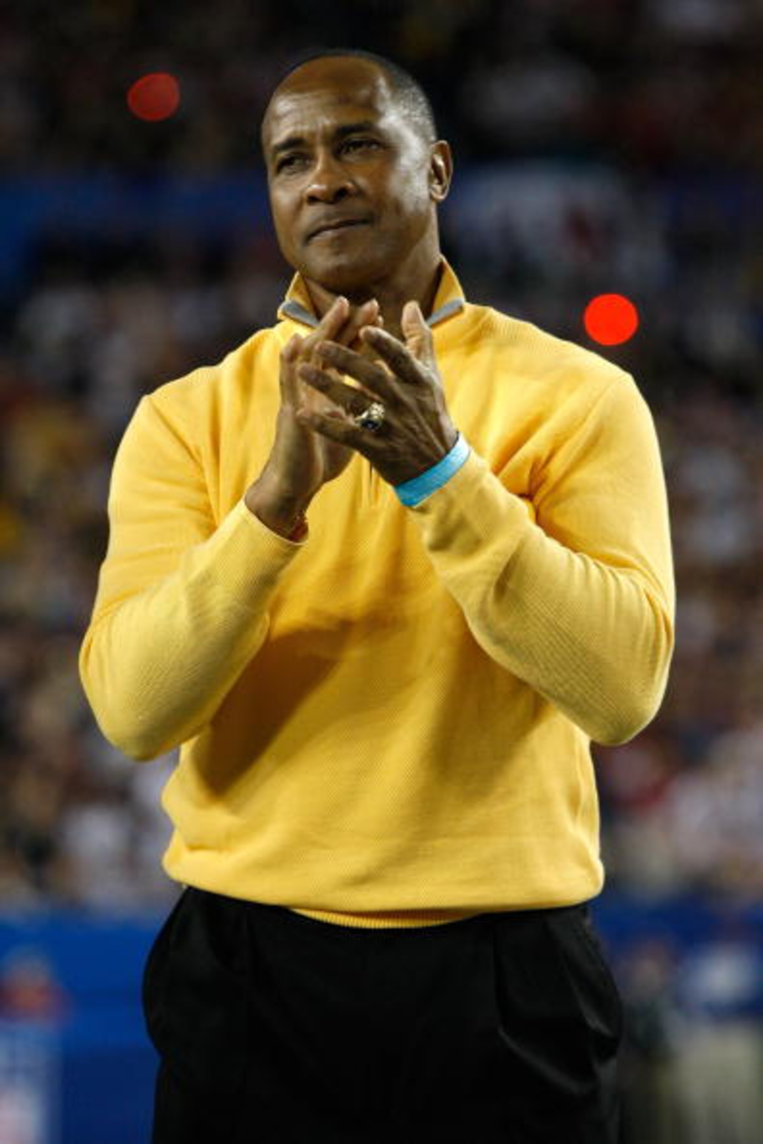 TAMPA, FL - FEBRUARY 01: Hall of fame player and current broadcaster Lynn Swann on the field prior to Super Bowl XLIII between the Arizona Cardinals and the Pittsburgh Steelers on February 1, 2009 at Raymond James Stadium in Tampa, Florida. (Photo by Ja TAMPA, FL - FEBRUARY 01: Hall of fame player and current broadcaster Lynn Swann on the field prior to Super Bowl XLIII between the Arizona Cardinals and the Pittsburgh Steelers on February 1, 2009 at Raymond James Stadium in Tampa, Florida. (Photo by Ja
