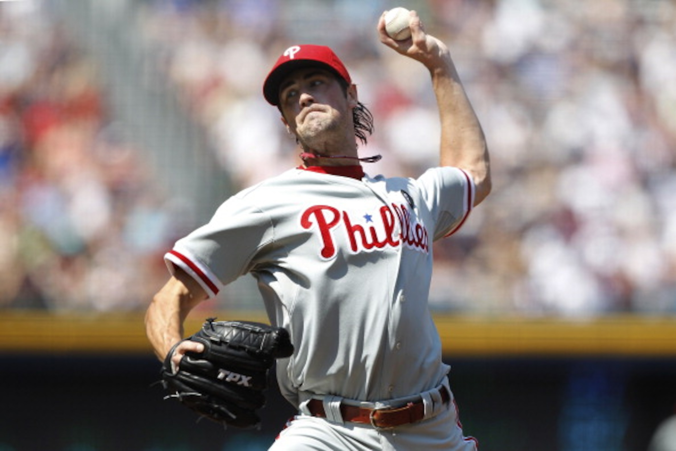 ATLANTA, GA - APRIL 10: Cole Hamels #35 of the Philadelphia Phillies pitches against the Atlanta Braves at Turner Field on April 10, 2011 in Atlanta, Georgia. The Phillies won 3-0. (Photo by Joe Robbins/Getty Images) ATLANTA, GA - APRIL 10: Cole Hamels #35 of the Philadelphia Phillies pitches against the Atlanta Braves at Turner Field on April 10, 2011 in Atlanta, Georgia. The Phillies won 3-0. (Photo by Joe Robbins/Getty Images)