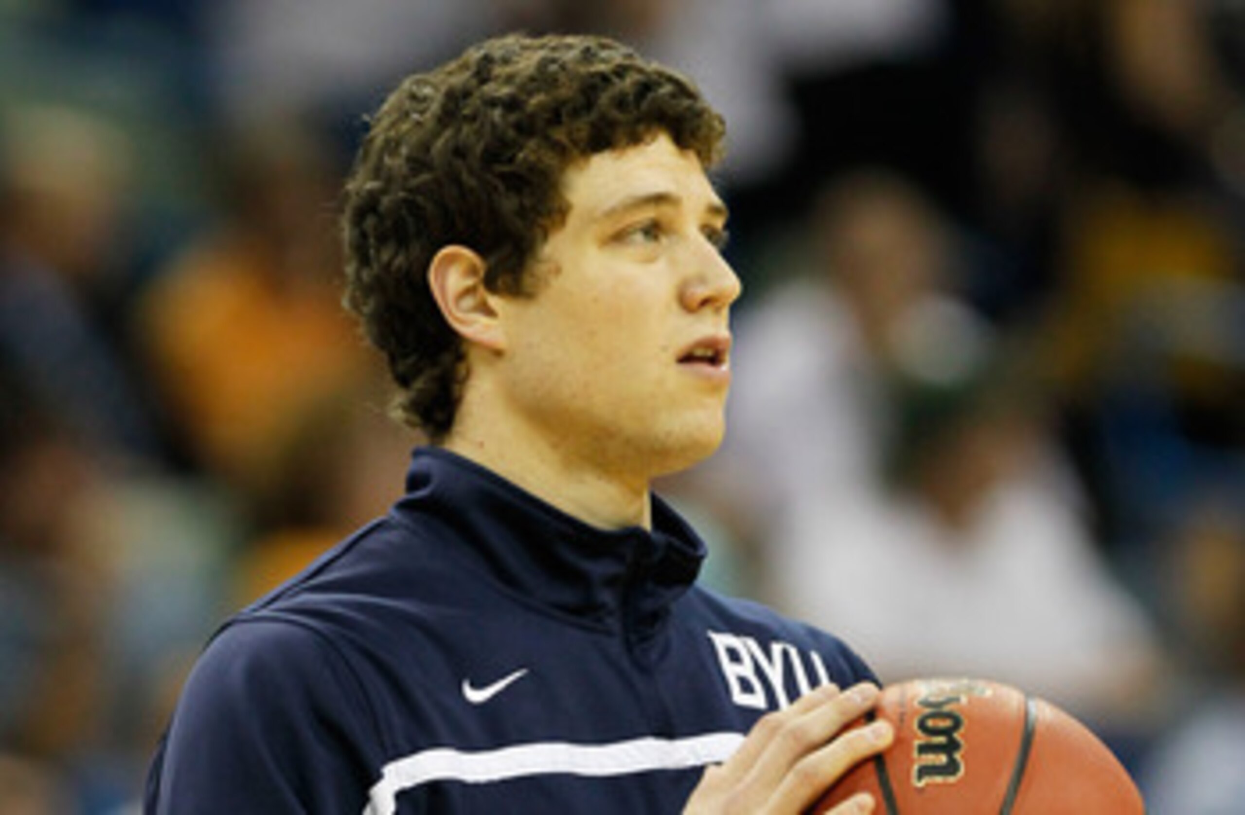 NEW ORLEANS, LA - MARCH 24:  Jimmer Fredette #32 of the Brigham Young Cougars warms up prior to their game against the Florida Gators in the Southeast regional of the 2011 NCAA men's basketball tournament at New Orleans Arena on March 24, 2011 in New Orle