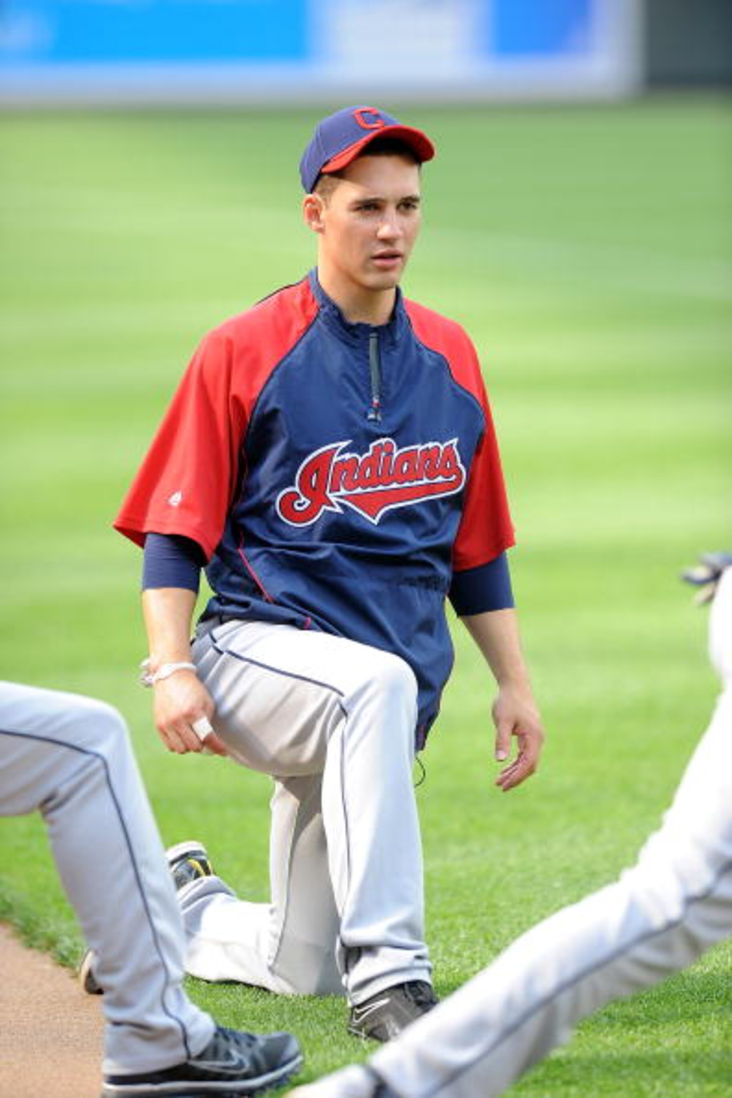 BALTIMORE - MAY 14:  Grady Sizemore #24 of the Cleveland Indians warms up before the game against the Baltimore Orioles at Camden Yards on May 14, 2010 in Baltimore, Maryland.  (Photo by Greg Fiume/Getty Images)