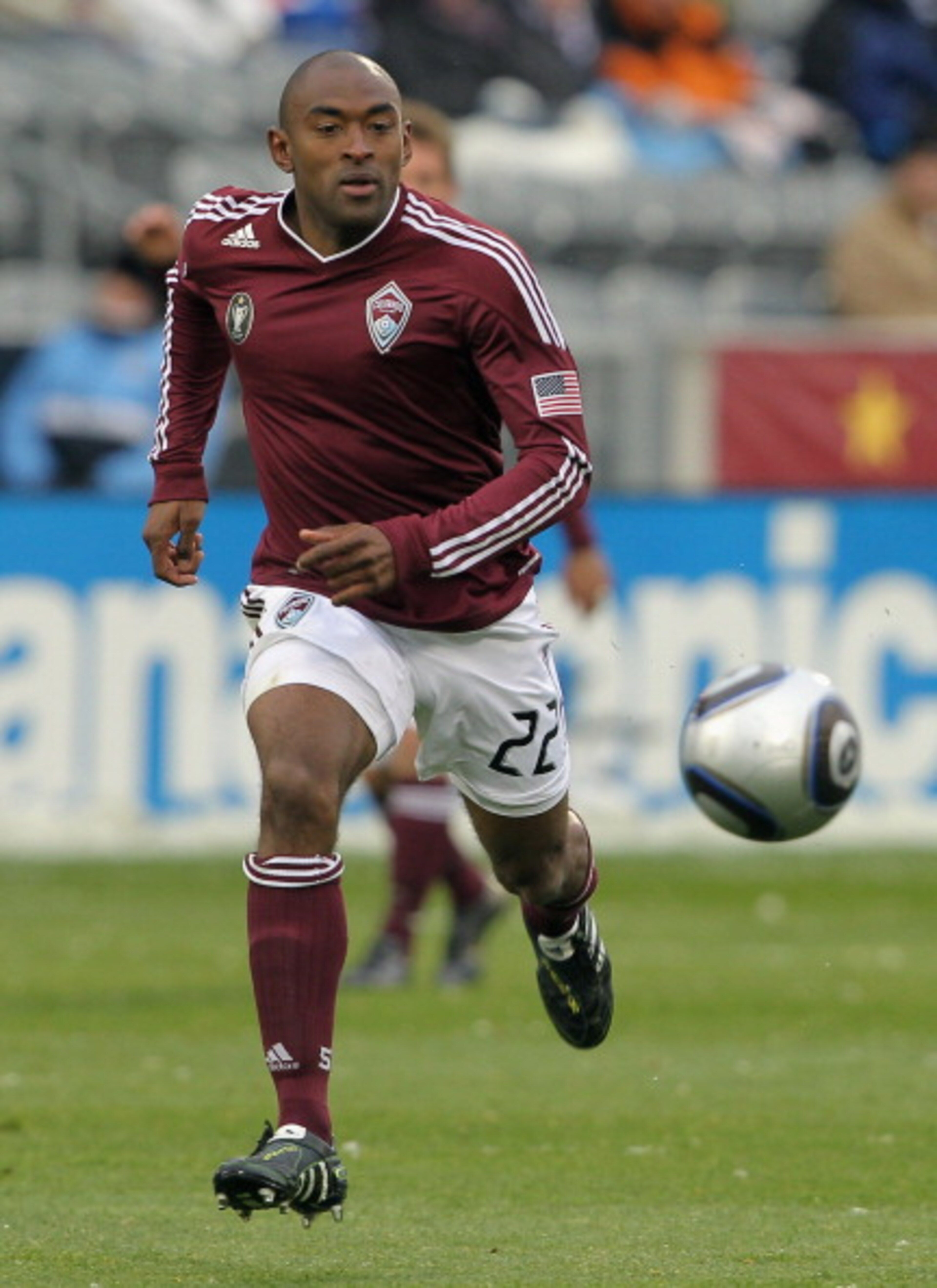 COMMERCE CITY, CO - APRIL 03: Marvell Wynne #22 of the Colorado Rapids controls the ball against D.C. United at Dick's Sporting Goods Park on April 3, 2011 in Commerce City, Colorado. The Rapids defeated D.C. United 4-1. (Photo by Doug Pensinger/Getty I COMMERCE CITY, CO - APRIL 03: Marvell Wynne #22 of the Colorado Rapids controls the ball against D.C. United at Dick's Sporting Goods Park on April 3, 2011 in Commerce City, Colorado. The Rapids defeated D.C. United 4-1. (Photo by Doug Pensinger/Getty I