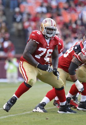 SAN FRANCISCO - AUGUST 22: Anthony Davis #76 of the San Francisco 49ers in action against the Minnesota Vikings at Candlestick Park on August 22, 2010 in San Francisco, California. (Photo by Ezra Shaw/Getty Images) SAN FRANCISCO - AUGUST 22: Anthony Davis #76 of the San Francisco 49ers in action against the Minnesota Vikings at Candlestick Park on August 22, 2010 in San Francisco, California. (Photo by Ezra Shaw/Getty Images)