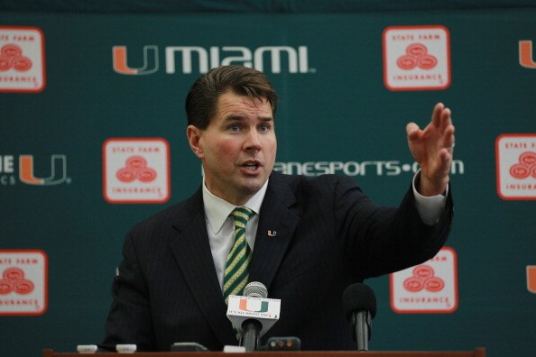 CORAL GABLES, FL - DECEMBER 13:  Former Temple University football coach Al Golden, 41, speaks to the media after being introduced as the new head coach at the University of Miami  on December 13, 2010 in Coral Gables, Florida.  Golden is replacing Randy