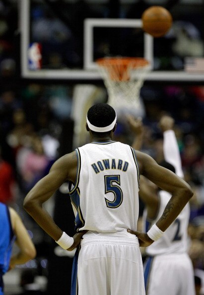 WASHINGTON, DC - FEBRUARY 26: Josh Howard #5 of the Washington Wizards against the Dallas Mavericks  at the Verizon Center on February 26, 2011 in Washington, DC. NOTE TO USER: User expressly acknowledges and agrees that, by downloading and or using this