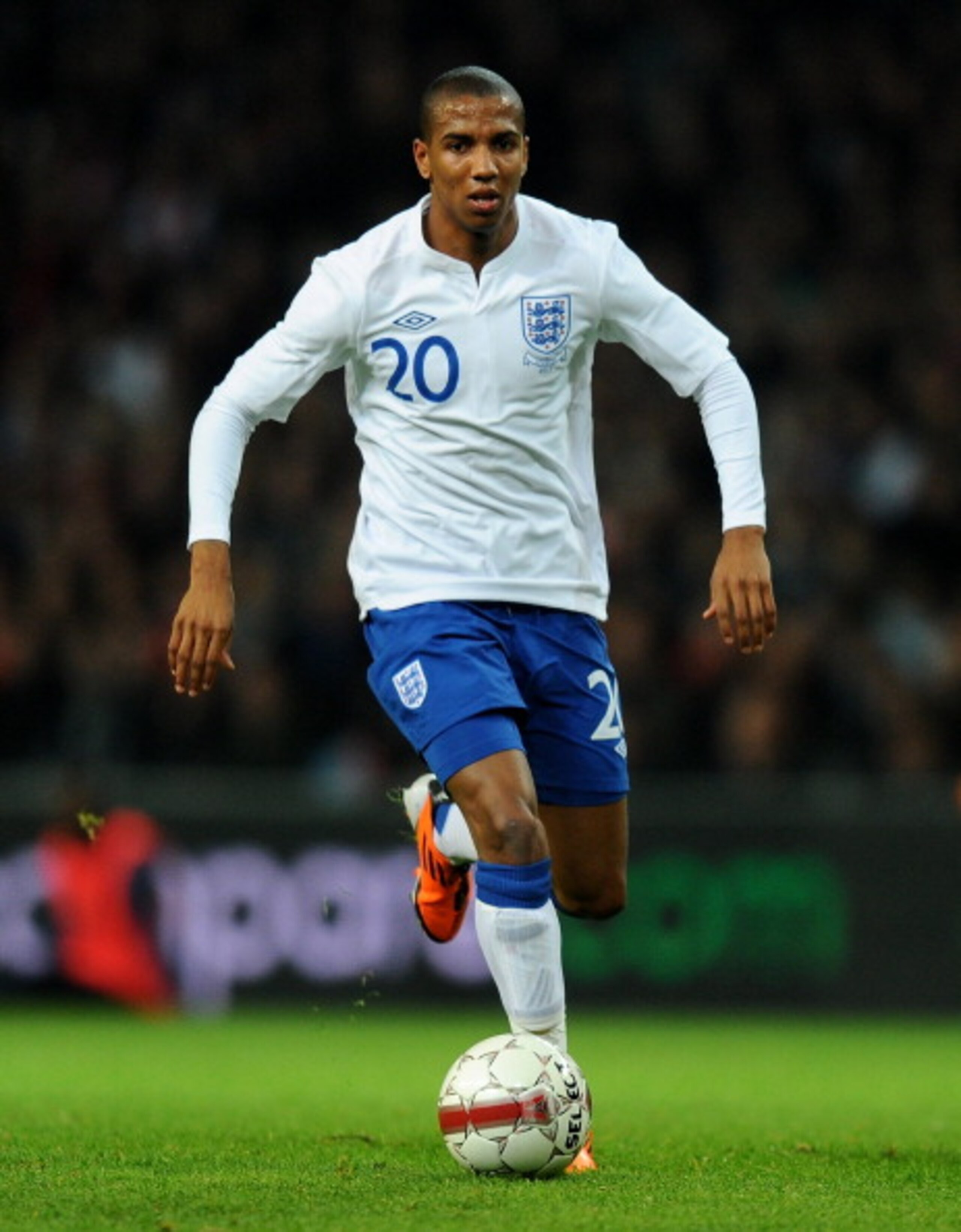 COPENHAGEN, DENMARK - FEBRUARY 09:  Ashley Young of England in action during the International Friendly match between Denmark and England at Parken Stadium on February 9, 2011 in Copenhagen, Denmark.  (Photo by Mike Hewitt/Getty Images)