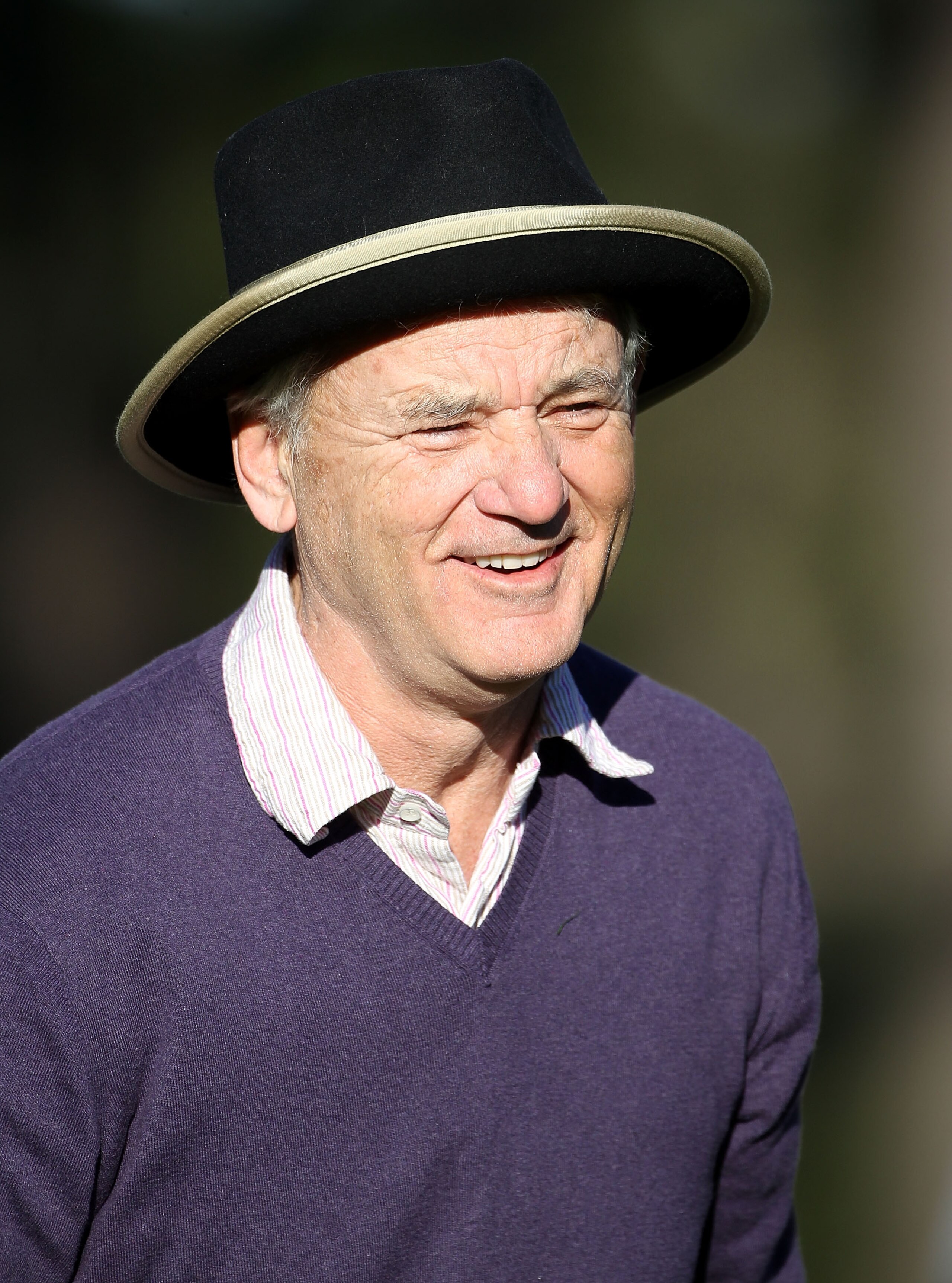 PEBBLE BEACH, CA - FEBRUARY 11: Actor Bill Murray smiles on the 10th hole at the AT&T Pebble Beach National Pro-Am- Round Two at the Spyglass golf club on February 11, 2011 in Pebble Beach, California. (Photo by Jed Jacobsohn/Getty Images) PEBBLE BEACH, CA - FEBRUARY 11: Actor Bill Murray smiles on the 10th hole at the AT&T Pebble Beach National Pro-Am- Round Two at the Spyglass golf club on February 11, 2011 in Pebble Beach, California. (Photo by Jed Jacobsohn/Getty Images)