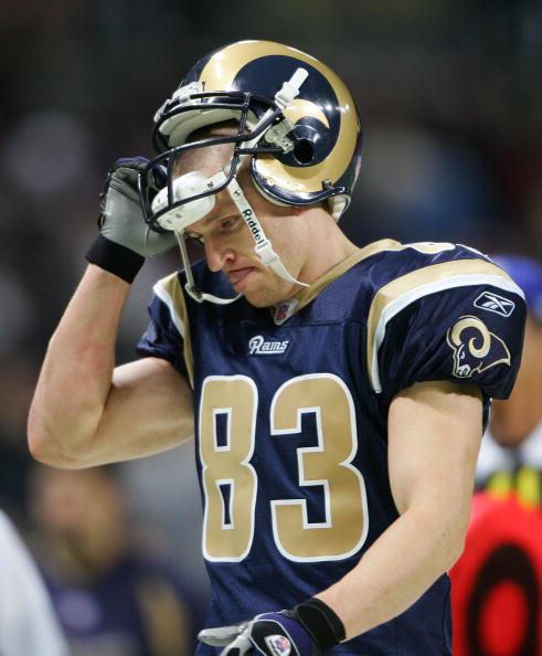 ST. LOUIS - DECEMBER 24: Kevin Curtis #83 of the St. Louis Rams walks off the field after the last home game this season on December 24, 2005 at the the Edward Jones Dome in St. Louis, Missouri. The San Francisco 49ers defeated the St. Louis Rams 24-20. (