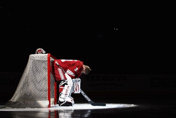 GLENDALE, AZ - APRIL 01:  Goaltender Ilya Bryzgalov #30 of the Phoenix Coyotes is introduced before the NHL game against the Colorado Avalanche at Jobing.com Arena on April 1, 2011 in Glendale, Arizona.  The Avalanche defeated the Coyotes 4-3 in an overti