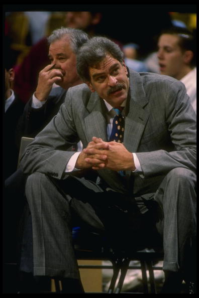 Chicago Bulls head coach Phil Jackson looks on during a game against the Sacramento Kings at the United Center in Chicago, Illinois.