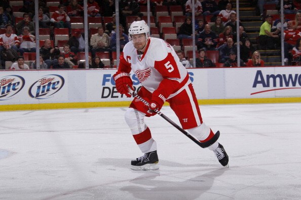 DETROIT, MI - MARCH 30:  Nicklas Lidstrom #5 of the Detroit Red Wings skates against the St. Louis Blues at Joe Louis Arena on March 30, 2011 in Detroit, Michigan.  (Photo by Gregory Shamus/Getty Images)