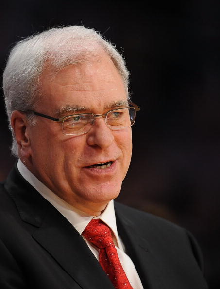 LOS ANGELES, CA - DECEMBER 25: Head coach Phil Jackson of the Los Angeles Lakers looks on during the game against the Cleveland Cavaliers at Staples Center on December 25, 2009 in Los Angeles, California. NOTE TO USER: User expressly acknowledges and agre