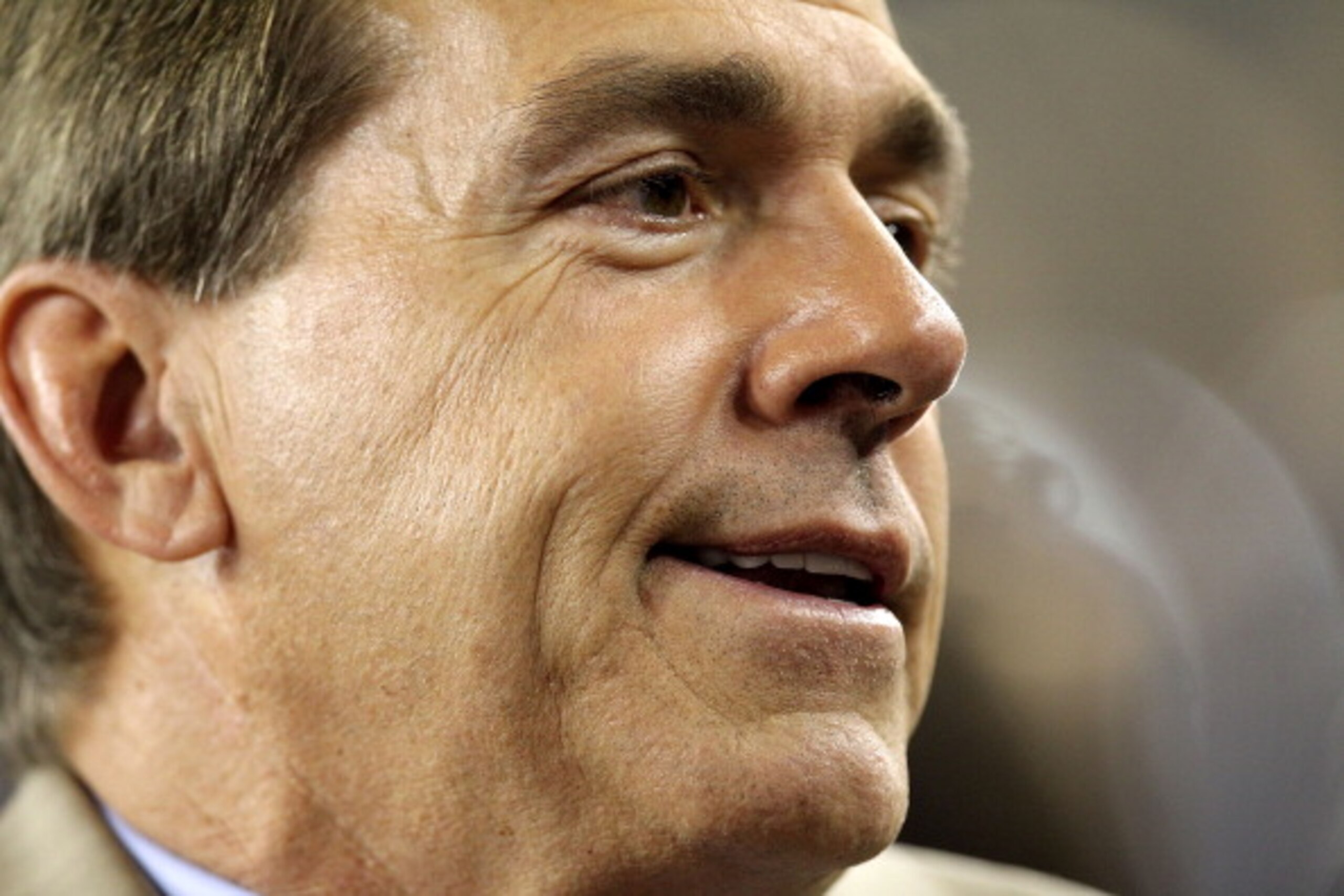 GLENDALE, AZ - JANUARY 10:  Head coach Nick Saban of the Alabama Crimson Tide looks on from the sideline during the Tostitos BCS National Championship Game at University of Phoenix Stadium on January 10, 2011 in Glendale, Arizona.  (Photo by Ronald Martin